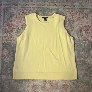 Yellow Sleeveless sweater vest top